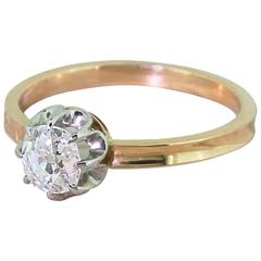 Art Deco 0.50 Carat Old Cut Diamond Engagement Ring