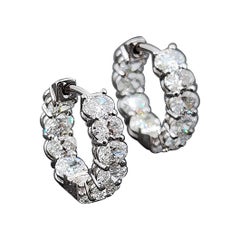 2.00 ct Diamond Hoop Earrings