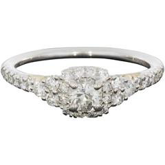 Diamond Cushion Halo Gold Engagement Ring 11