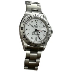 Rolex Explorer II 16570 40mm Quadrante Bianco Acciaio Inox Scatola Documenti