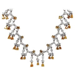 Alexander Beverly Hills 25.17 Gelb & Weiß Diamant Grand Halskette 18k Gold