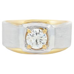 Alexander Beverly Hills GIA 0,68 Karat runder Diamantring 18k Weiß-Gelbgold