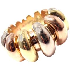 Bulgari Celtaura Tri-Color Gold Band Ring