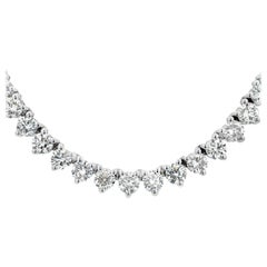Alexander Beverly Hills 18.67ct Diamond Three-Prong Tennis Necklace 18k