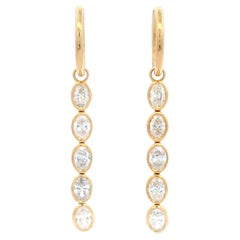 Alexander Beverly Hills - Orecchini a castone con diamanti ovali da 2,87 carati - Oro giallo 18 ct.