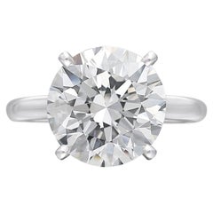 Verlobungsring aus Platin mit GIA-zertifiziertem Solitär mit 7,01 Karat Diamant im Rundschliff