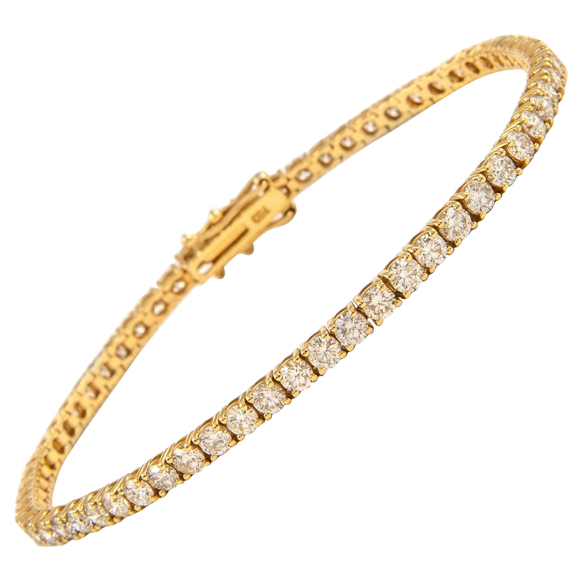 Alexander Beverly Hills - Bracciale tennis con diamanti 4.68ct - Oro giallo in vendita