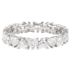 Alexander Beverly Hills 2.82ct Heart Diamond D/E VVS Eternity Band 18k