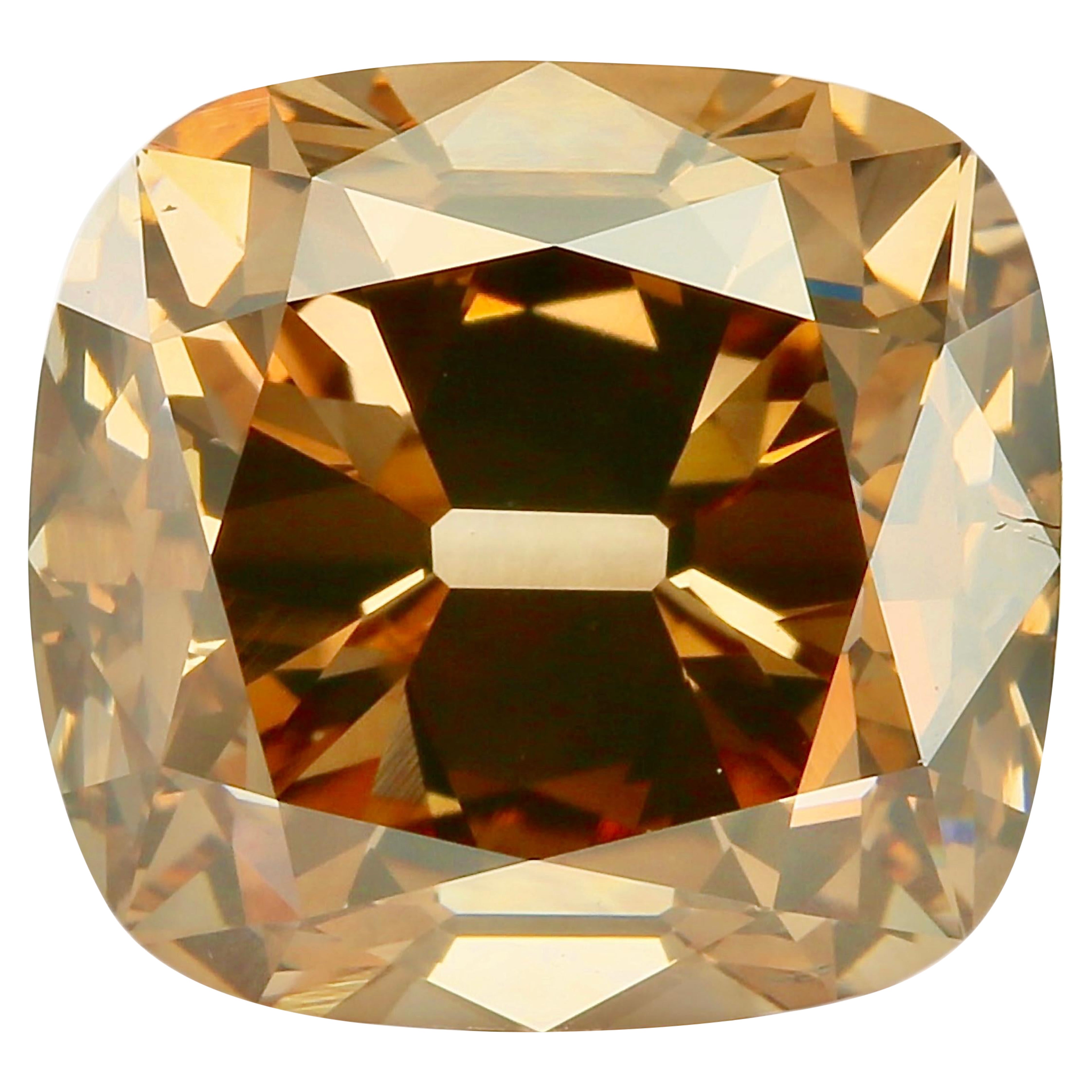 4.05ct antique Cushion cut Cognac Diamond - GIA Certified For Sale