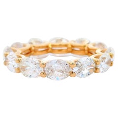 Alexander Beverly Hills 4.84ct Oval Diamond Eternity Band 18k Yellow Gold S.4.5