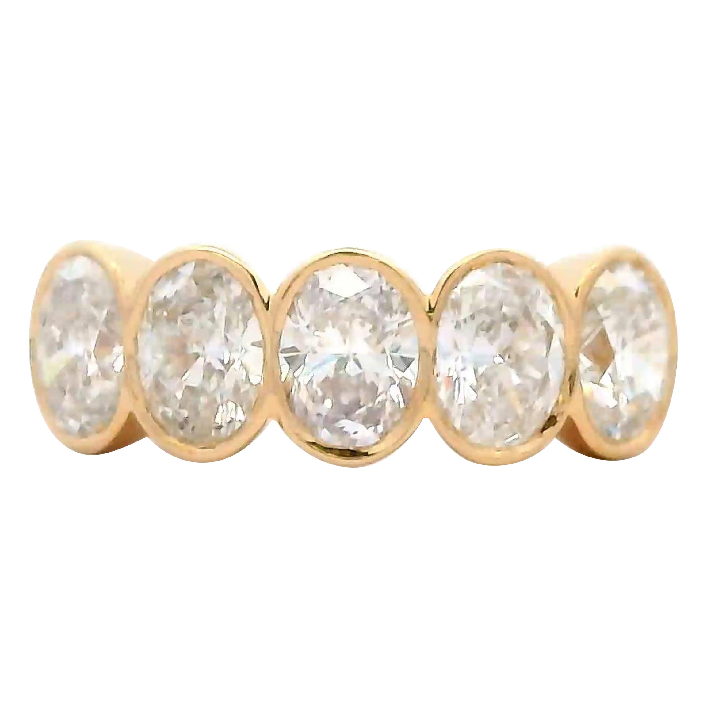 Alexander Beverly Hills Media alianza de diamantes ovalados de 1,95 ct Oro amarillo de 18k