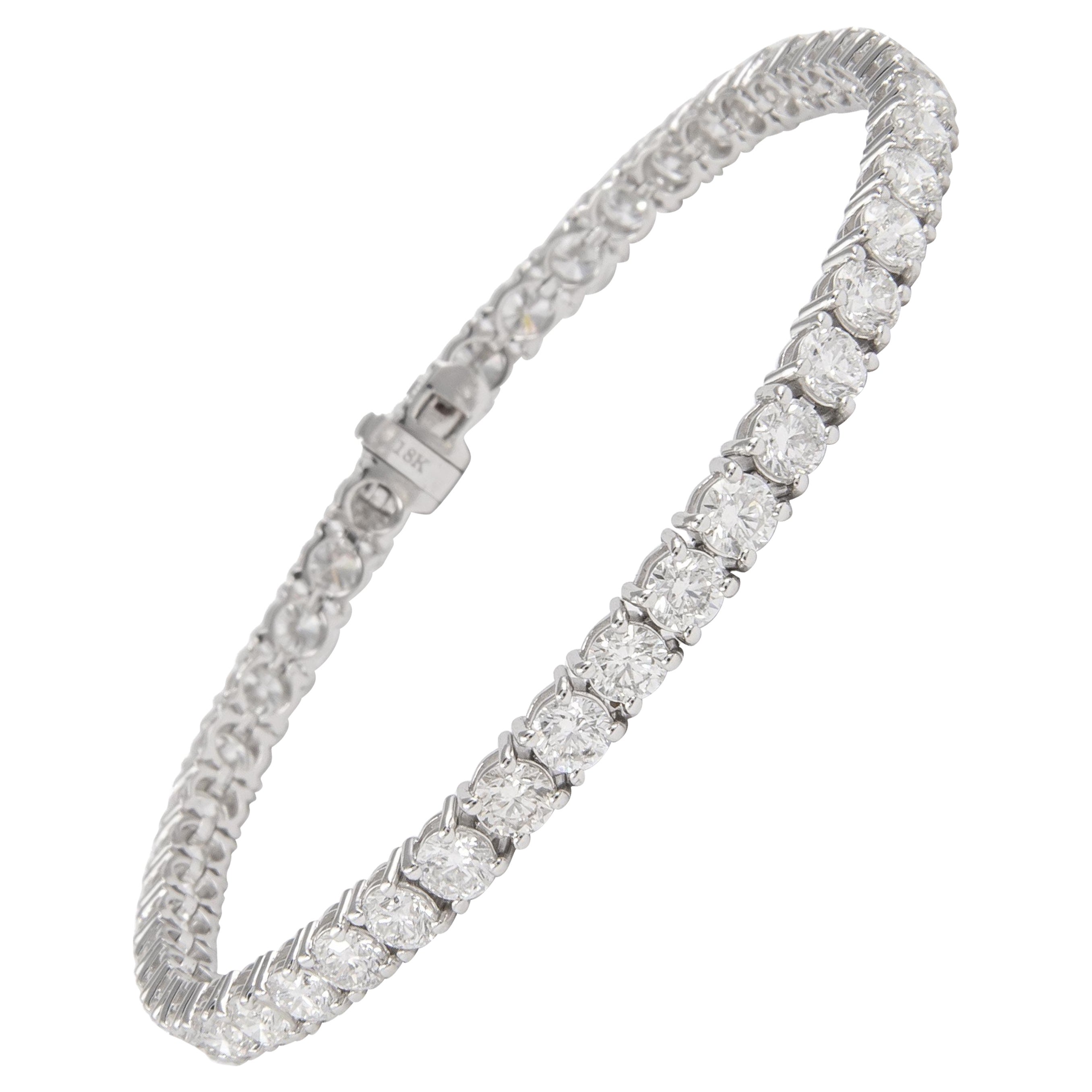 Alexander Beverly Hills - Bracciale tennis con diamanti da 8,55 carati - Oro bianco 18 carati in vendita
