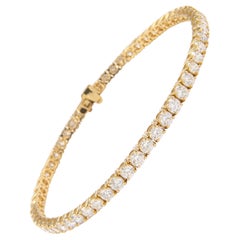 Alexander Beverly Hills Tennisarmband 18k Gelbgold mit 6,13 Karat Diamanten