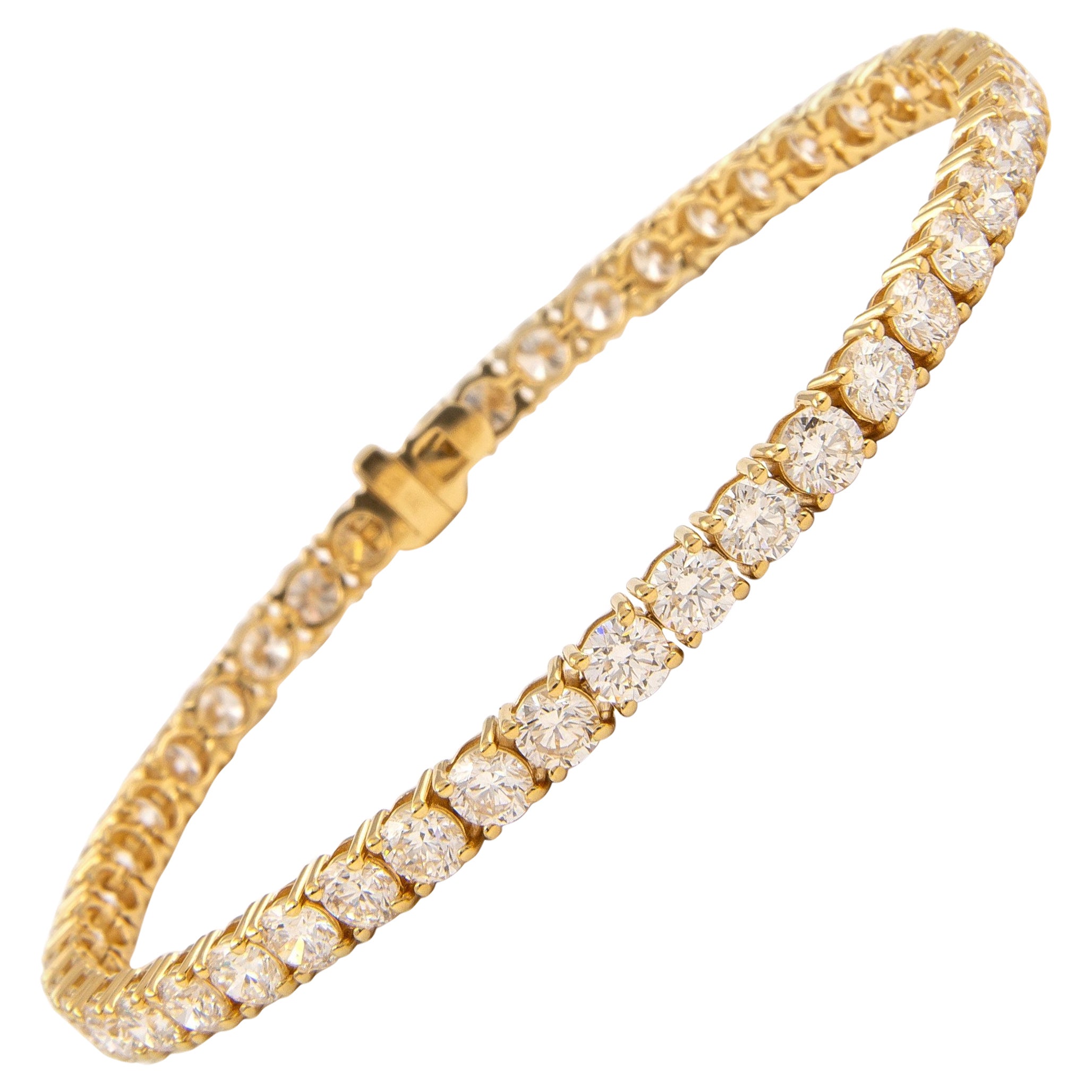 Alexander Beverly Hills Bracciale tennis con diamanti da 8,81 carati in oro giallo 18 carati