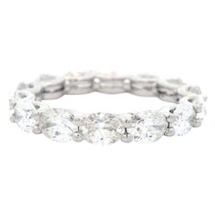 Alexander Beverly Hills 3.23ct Oval Cut Diamond East West Eternity Band 18k S.5