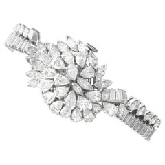 Antique 20.90 Carat Diamond, Platinum and Palladium Cocktail Watch Circa 1925