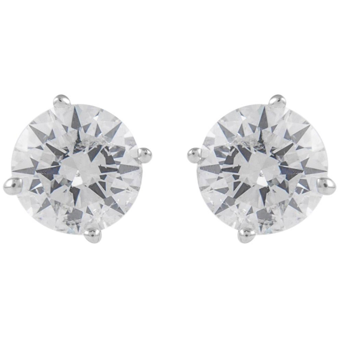 Alexander Beverly Hills EGL 2.42 Carat Diamond Stud Earrings White Gold