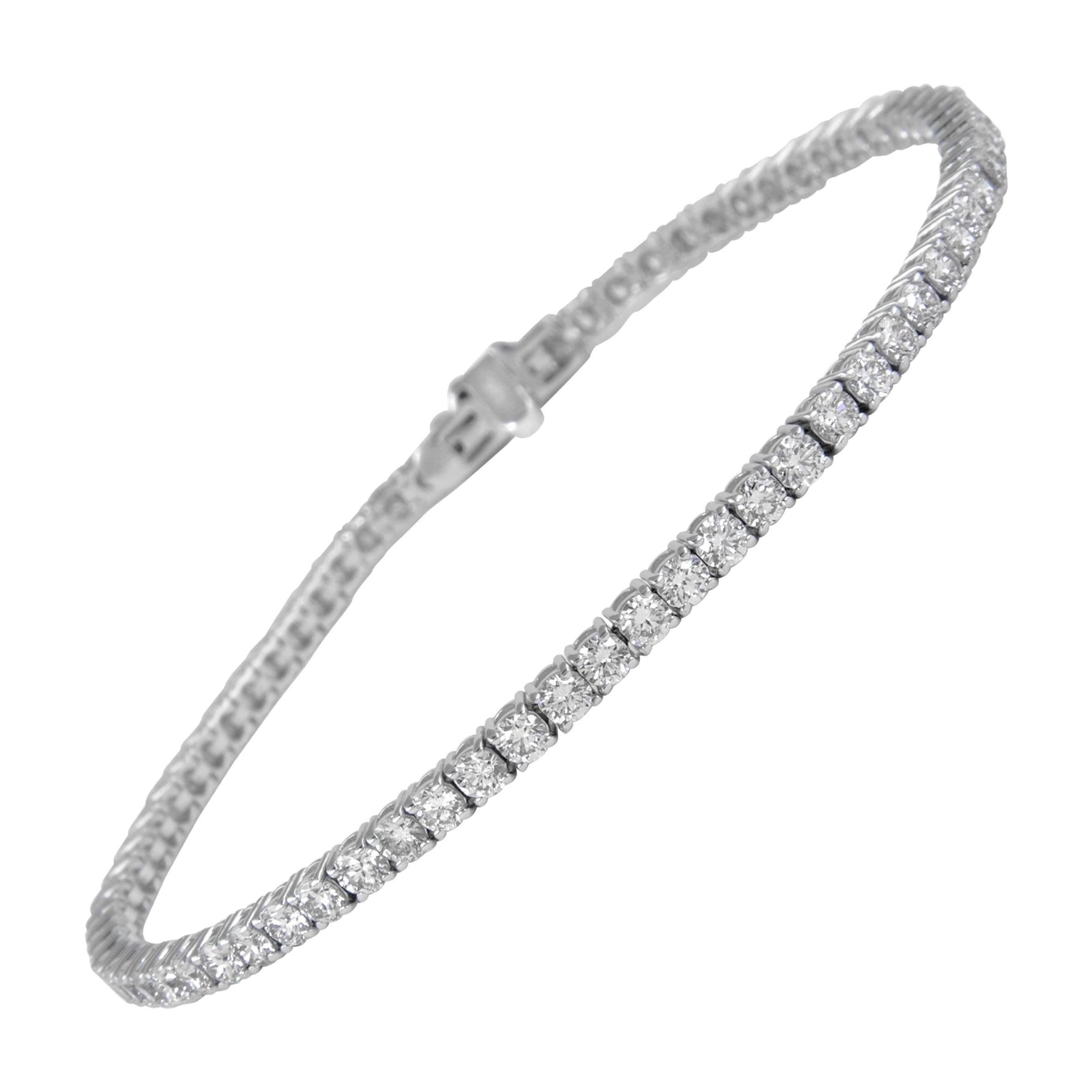 Alexander Beverly Hills Bracelet tennis en or blanc avec diamants 3.72 carats