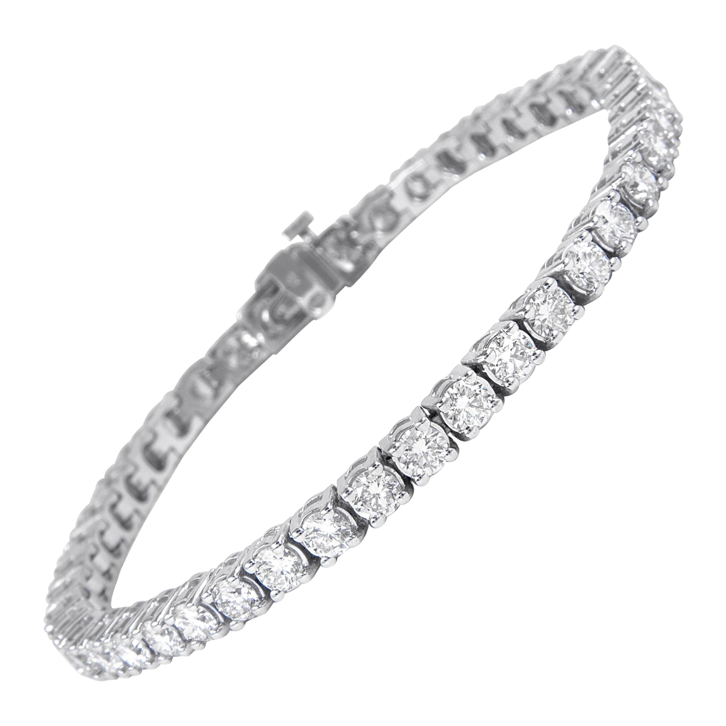 Alexander Beverly Hills Bracelet tennis en or blanc 18 carats et diamants 6,86 carats en vente