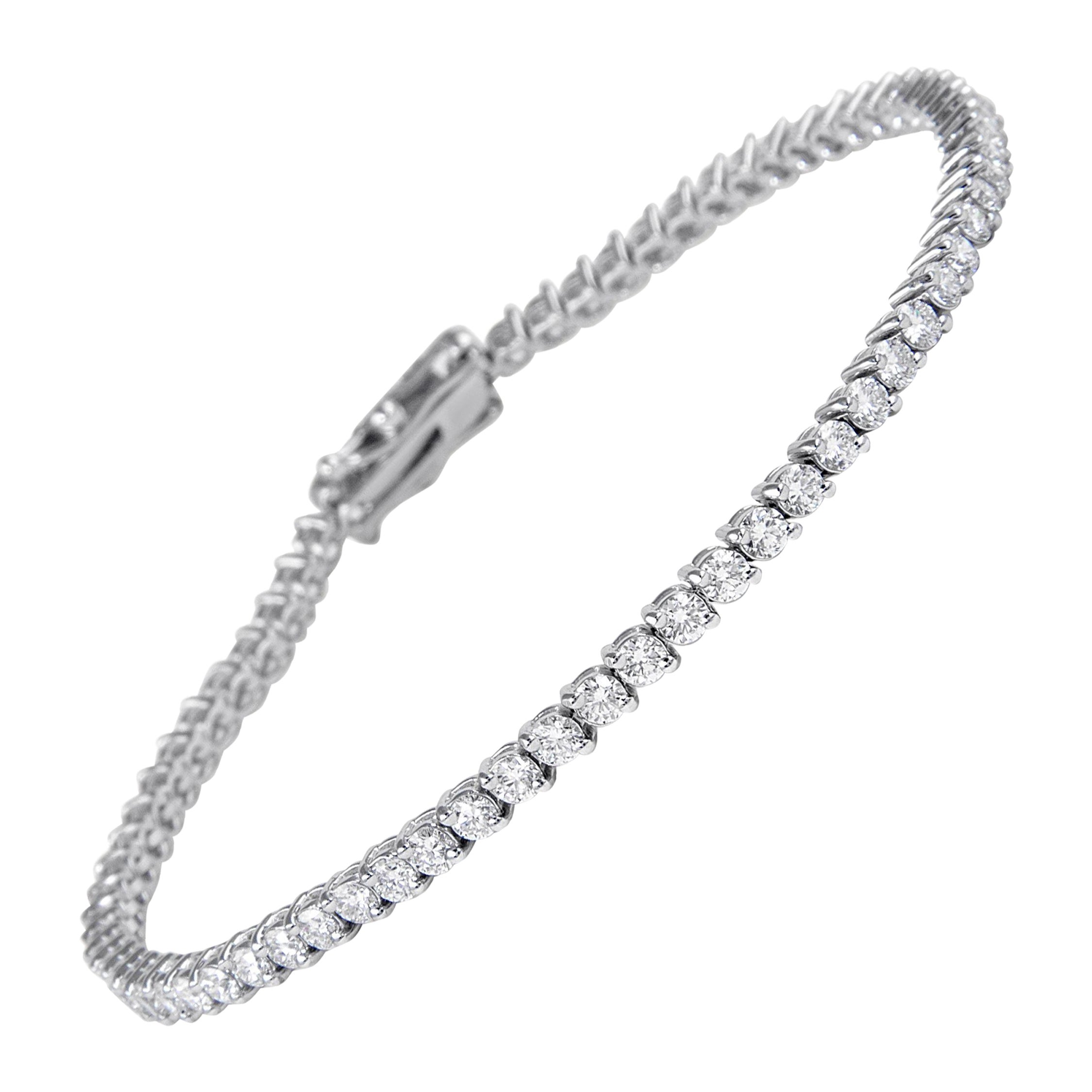 Alexander Beverly Hills Bracciale Tennis con 3,61 carati di diamanti F VVS2 in oro bianco 18 carati