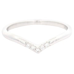 Tiffany & Co. Soleste Platin 0,04ctw 5 Diamant "V"-förmiger Bandring mit Diamanten