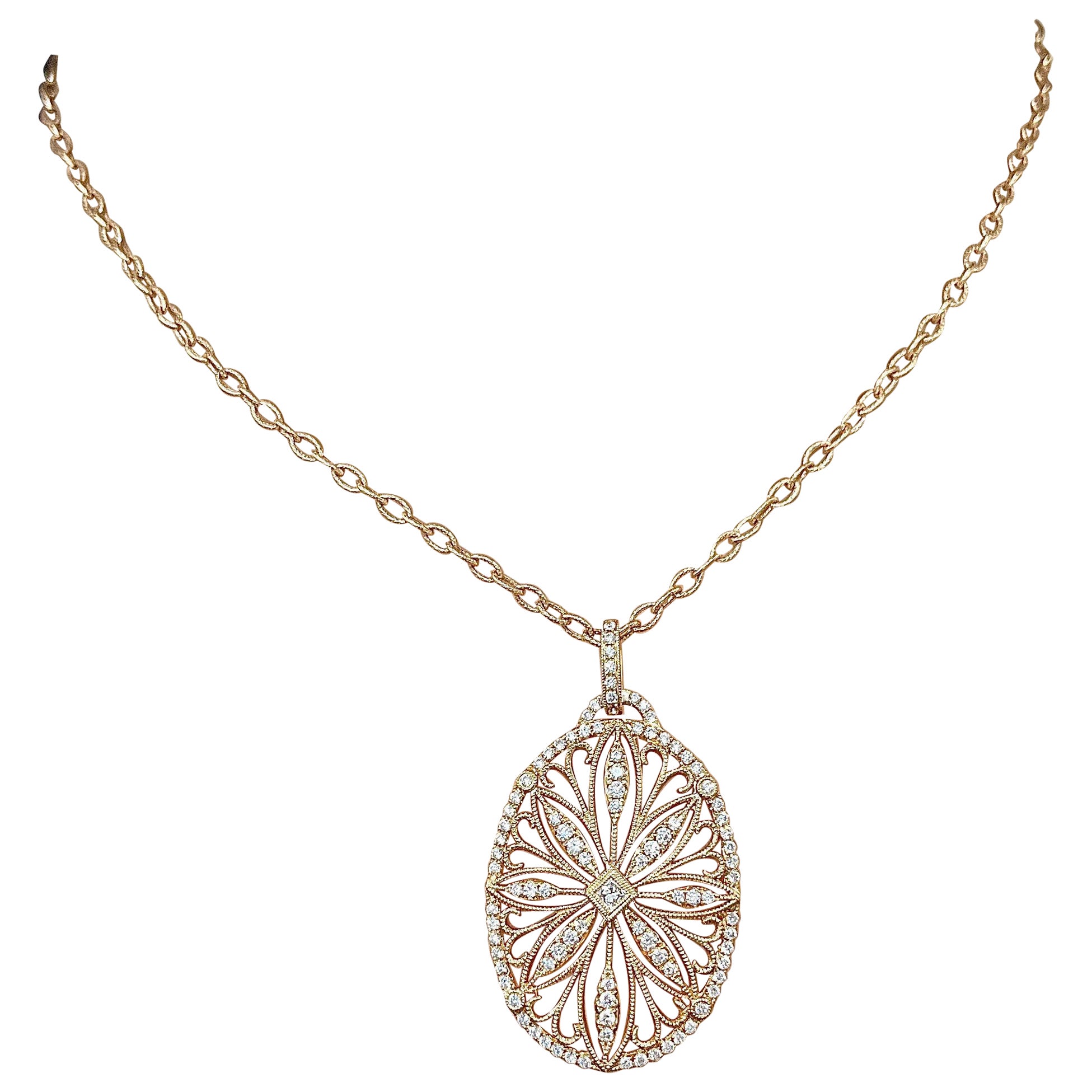 Colgante de diamantes de 1,38 ct