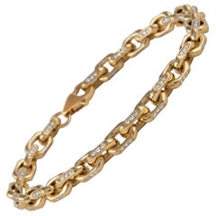 Alexander Beverly Hills 1.27 Carat Diamond Link Bracelet 18k Yellow Gold