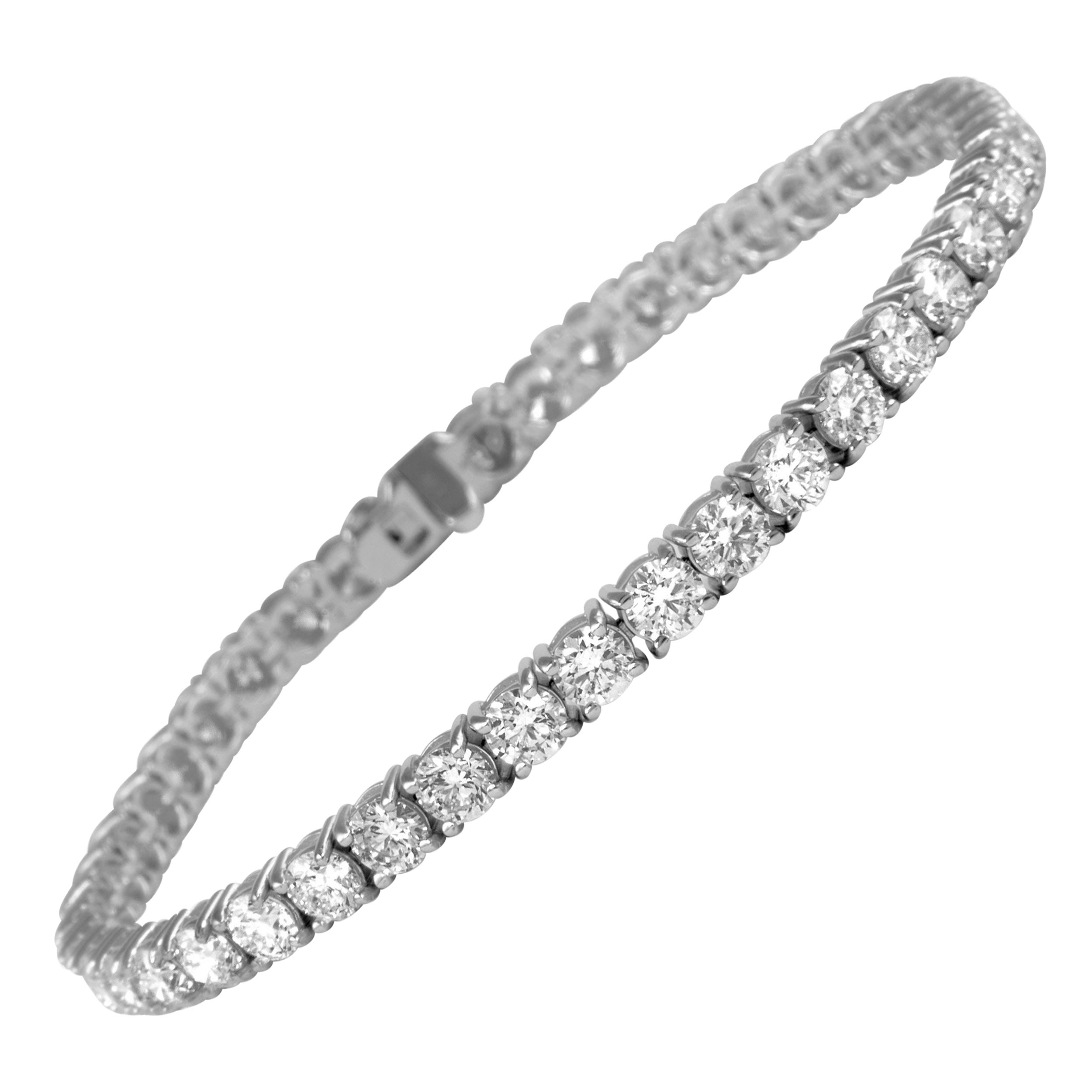 Alexander Beverly Hills 8.56ct Diamond D color Tennis Bracelet White Gold For Sale