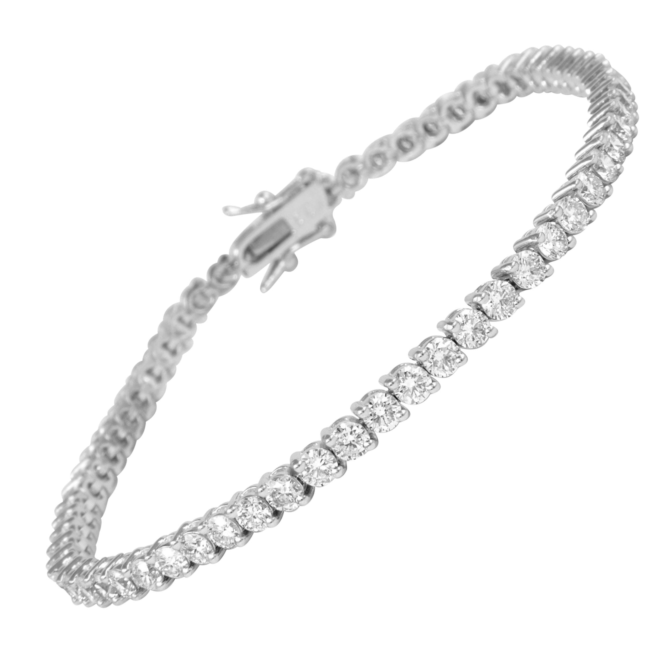 Alexander Beverly Hills 5,15ct Diamant D Farbe Tennis Armband 18k Weißgold