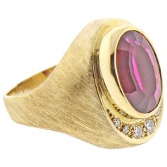 Burle Marx Rubellite Tourmaline and Diamond Ring 7