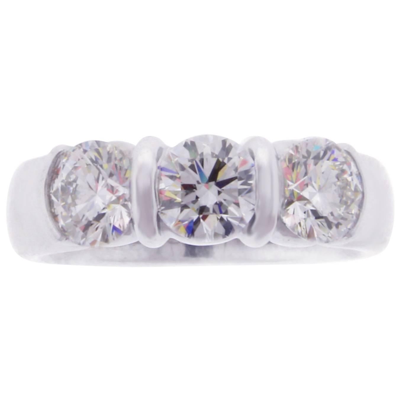Tiffany & Co. Three Stone Diamond Ring