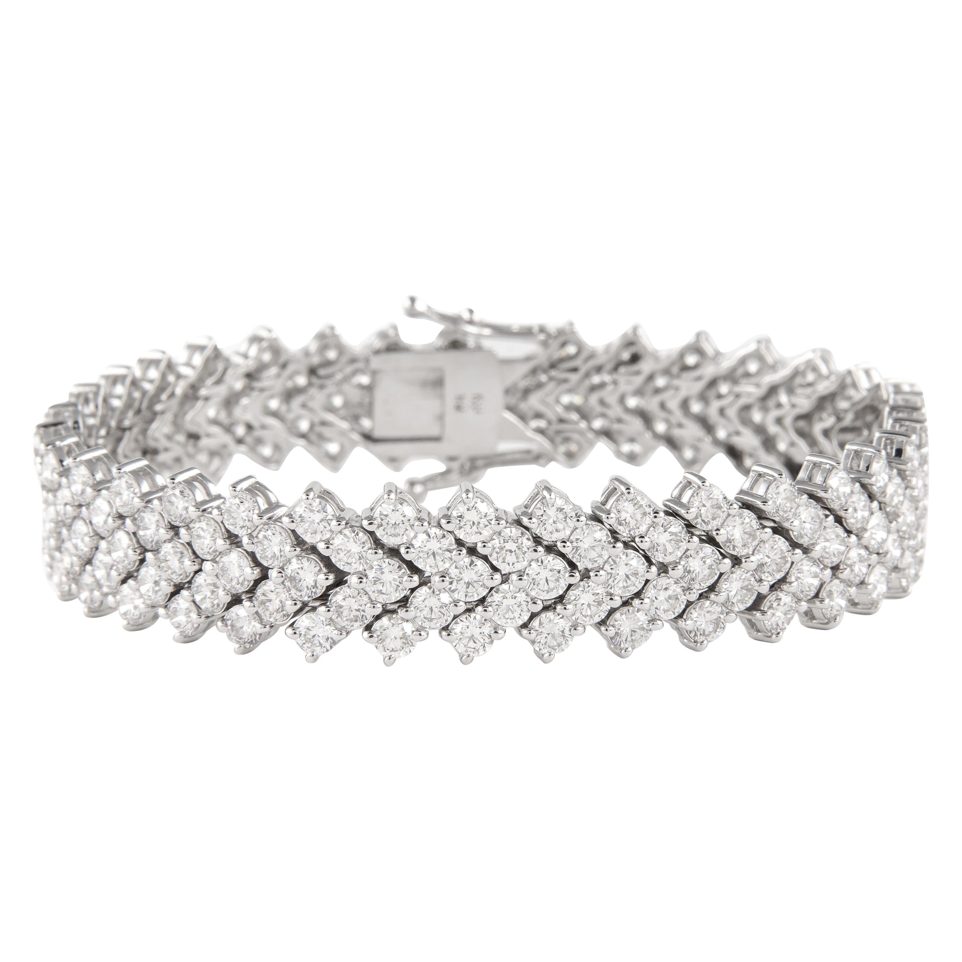 Alexander Beverly Hills 18.18ct Five-Row Diamond Bracelet 18k White Gold