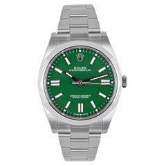 Rolex Oyster Perpetual 41mm Green Dial 124300