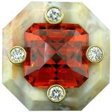Nicholas Varney, duo de spessartites 15,55 carats et diamants en or  Bague de style bague