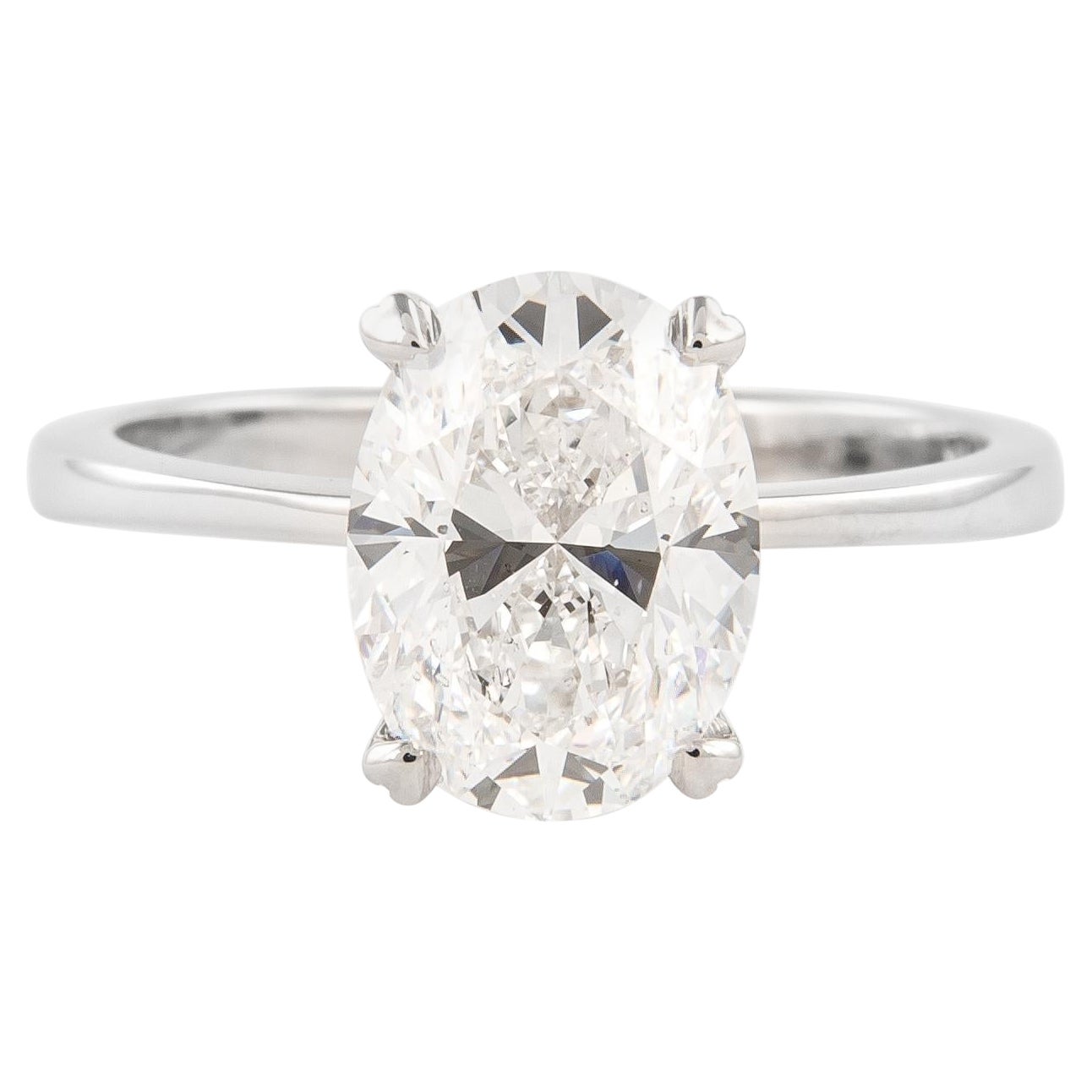GIA Certified 2.61ct Oval Cut D SI1 Diamond Engagement Ring White Gold