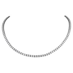 Alexander Beverly Hills 11.20ct Diamond Tennis Necklace 18k White Gold 15.5in