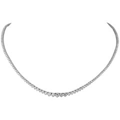 Alexander Beverly Hills Collier Tennis Riviera en or blanc 8.35 carats de diamants