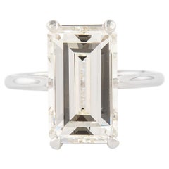 GIA Certified 5.34ct Emerald Cut K VS1 Diamond Engagement Ring White Gold
