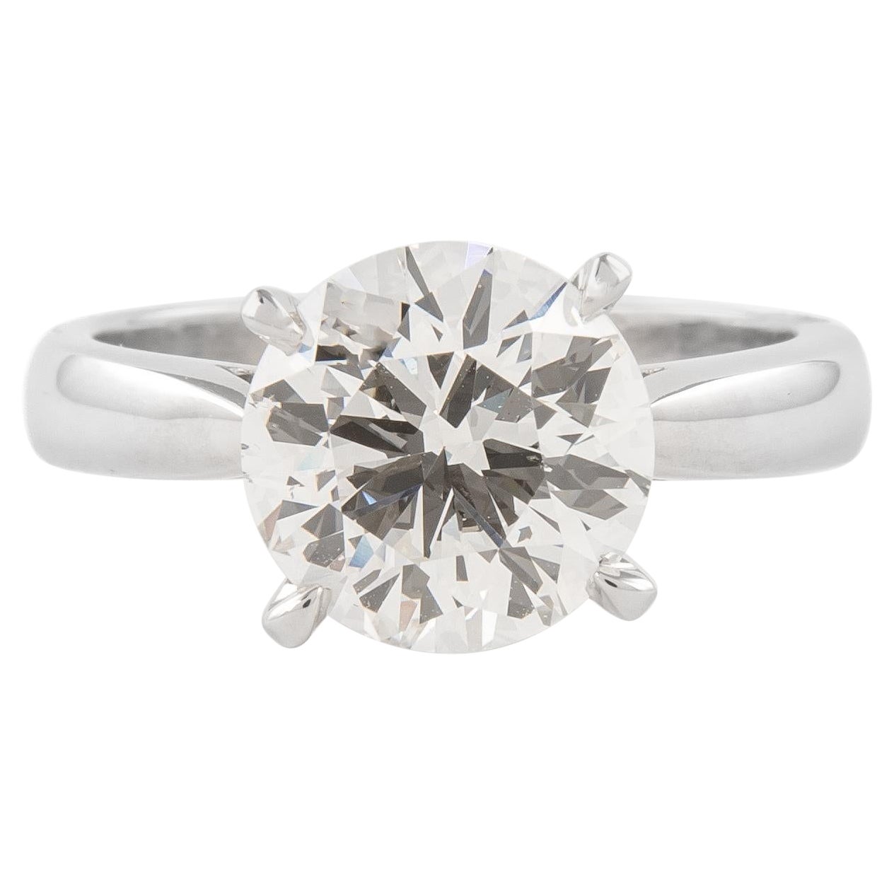 GIA Certificado 3.00ct Diamante Brillante Redondo I VS2 Anillo de Compromiso Oro Blanco