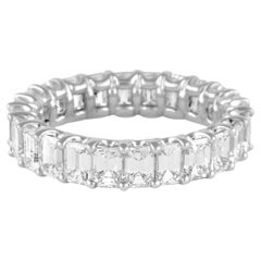 Alexander Beverly Hills 4.14ct Emerald Cut Diamond Eternity Band 18k S.6