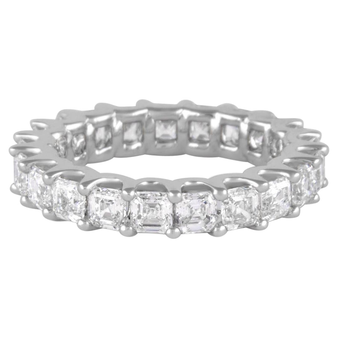 Alexander Beverly Hills 3.25ct Asscher Cut Diamante D-F VVS1 Eternidad 18k 5.25
