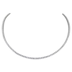 Alexander Beverly Hills Collier Tennis 9.09ct Diamond 18k White Gold 16.5in