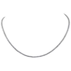 Alexander Beverly Hills 5.12 Karat Diamant-Tennis-Halskette aus Weißgold