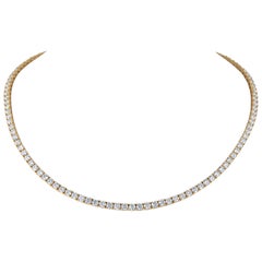 Alexander Beverly Hills - Collana tennis con diamanti da 14,95 carati in oro giallo 18 carati da 16,5 pollici