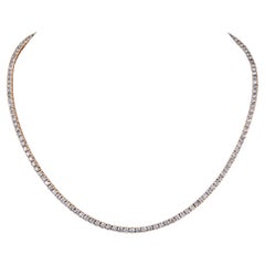 Alexander Beverly Hills Collar Tenis Diamante Redondo Oro Rosa 10.22ct