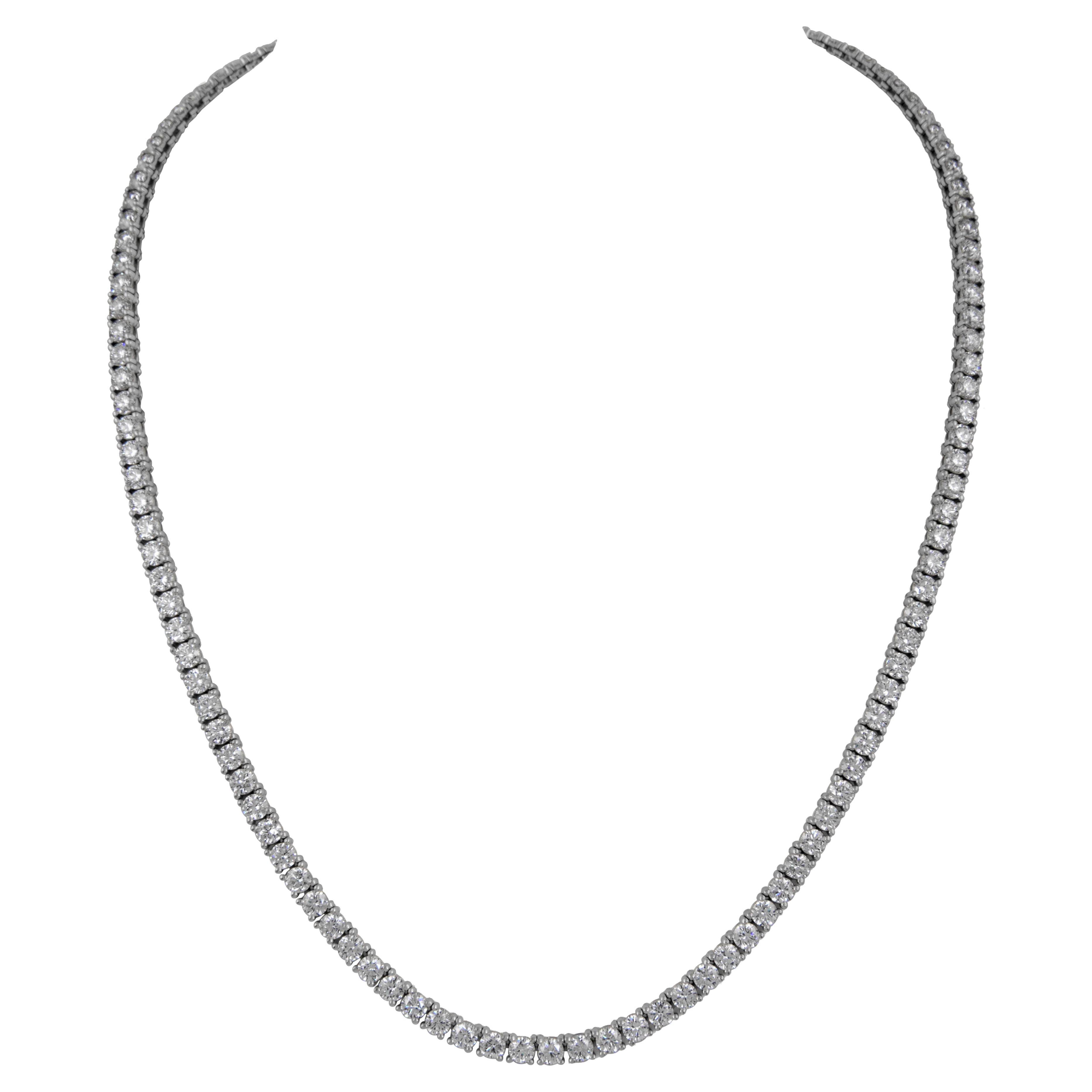 Alexander Beverly Hills 23.02ct Diamond Tennis Necklace 18k White Gold 20.25in