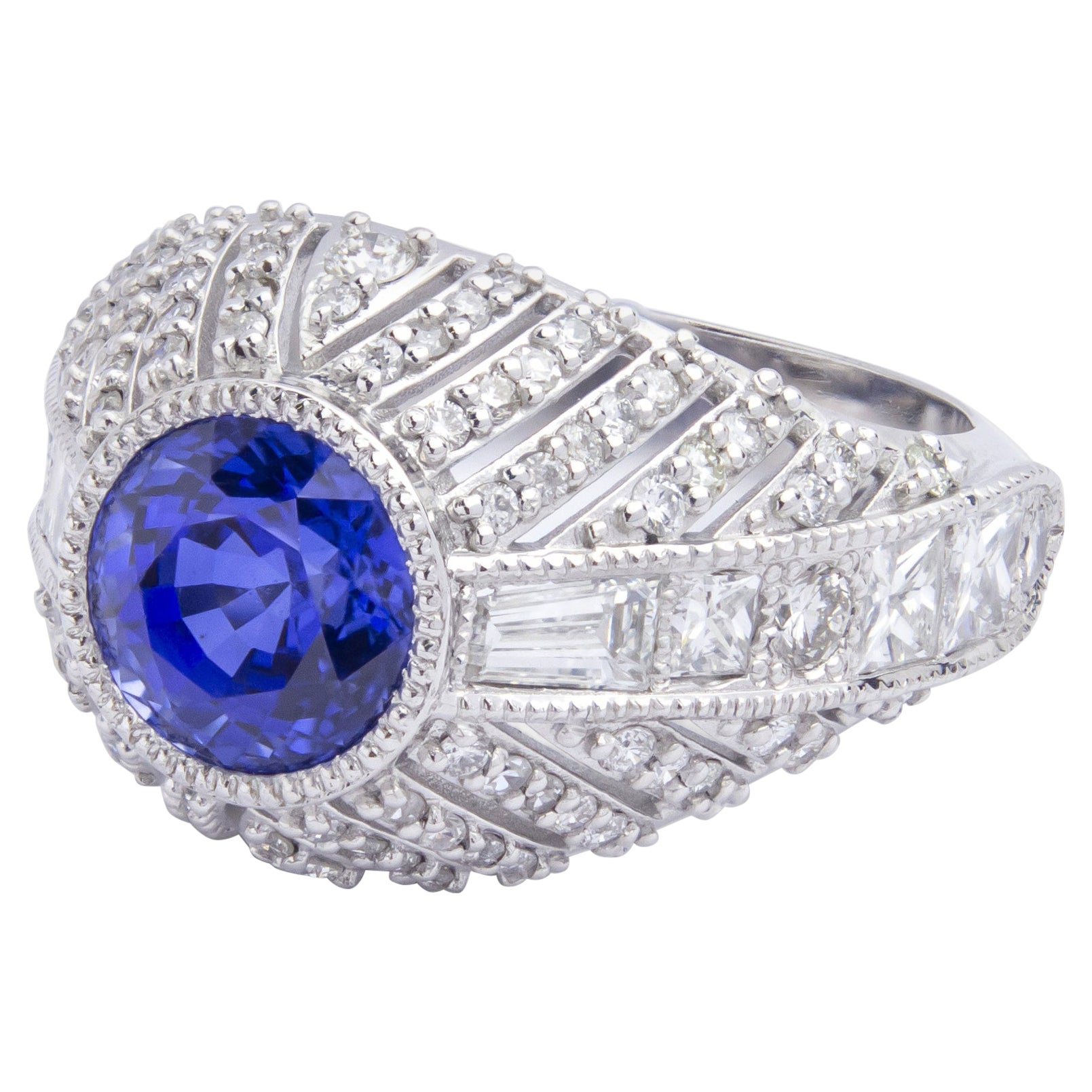 Ceylon Sapphire & Diamond Ring
