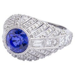 Ceylon Sapphire & Diamond Ring