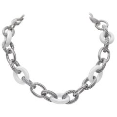 Ceramic David Yurman Oval Link Necklace
