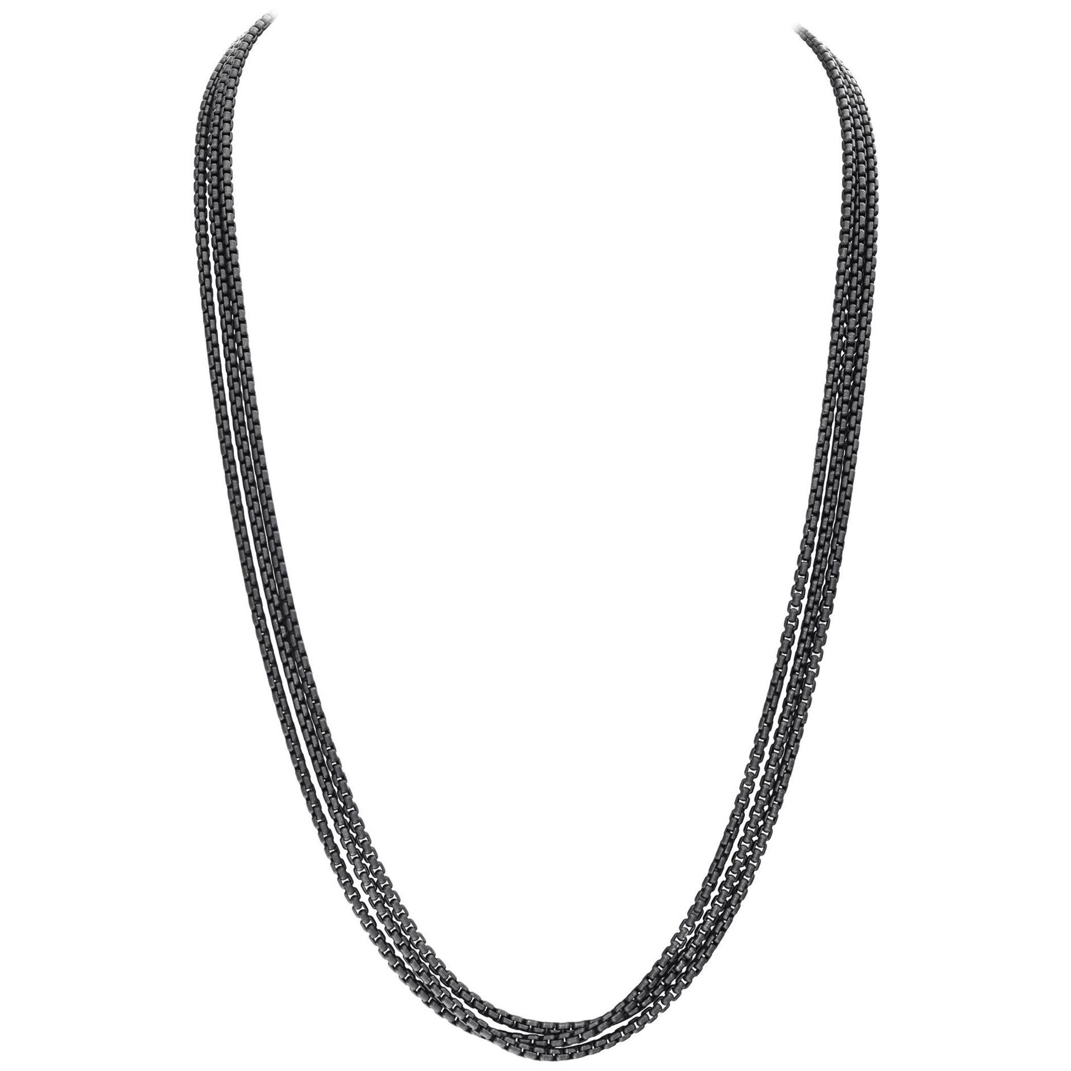 Collana a catena rodiata David Yurman